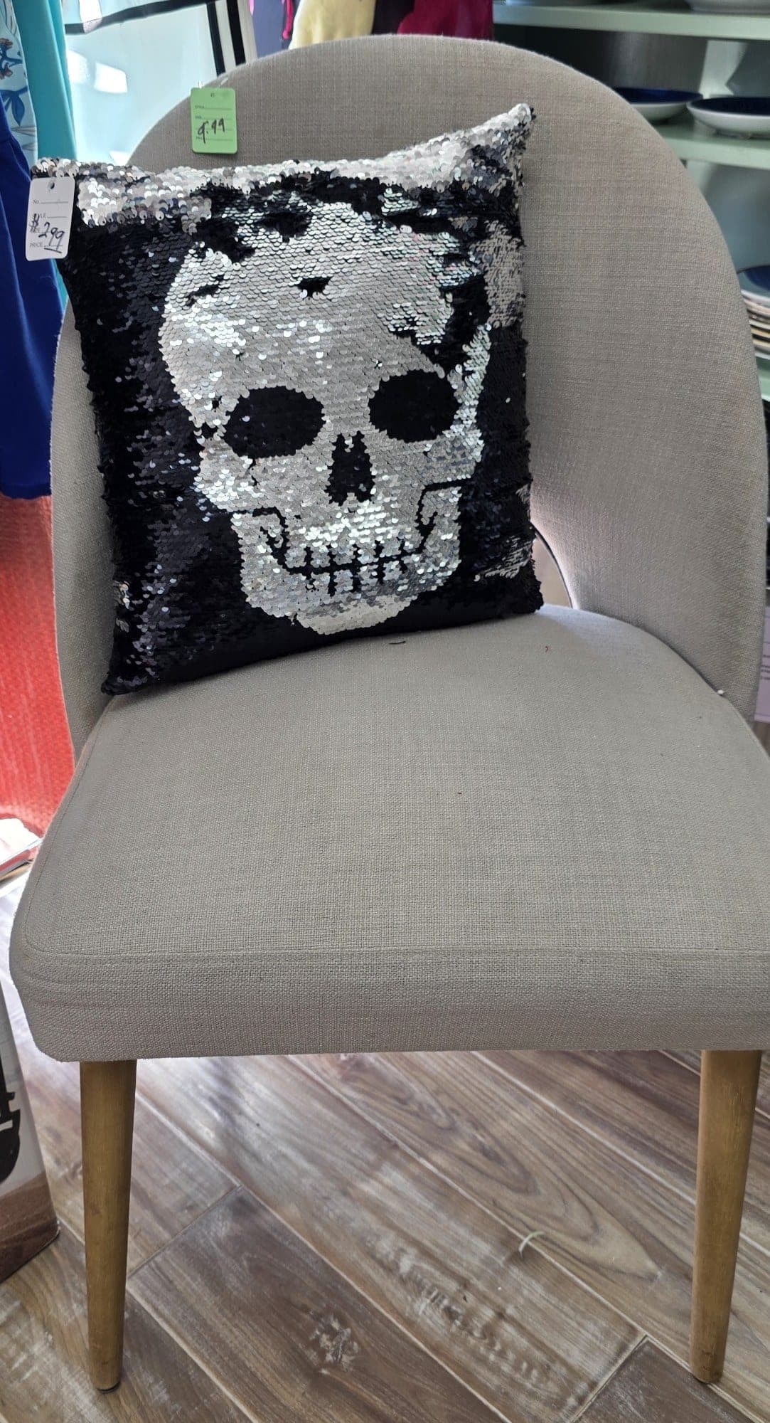 Halloween Pillow and Fabric Side Chair